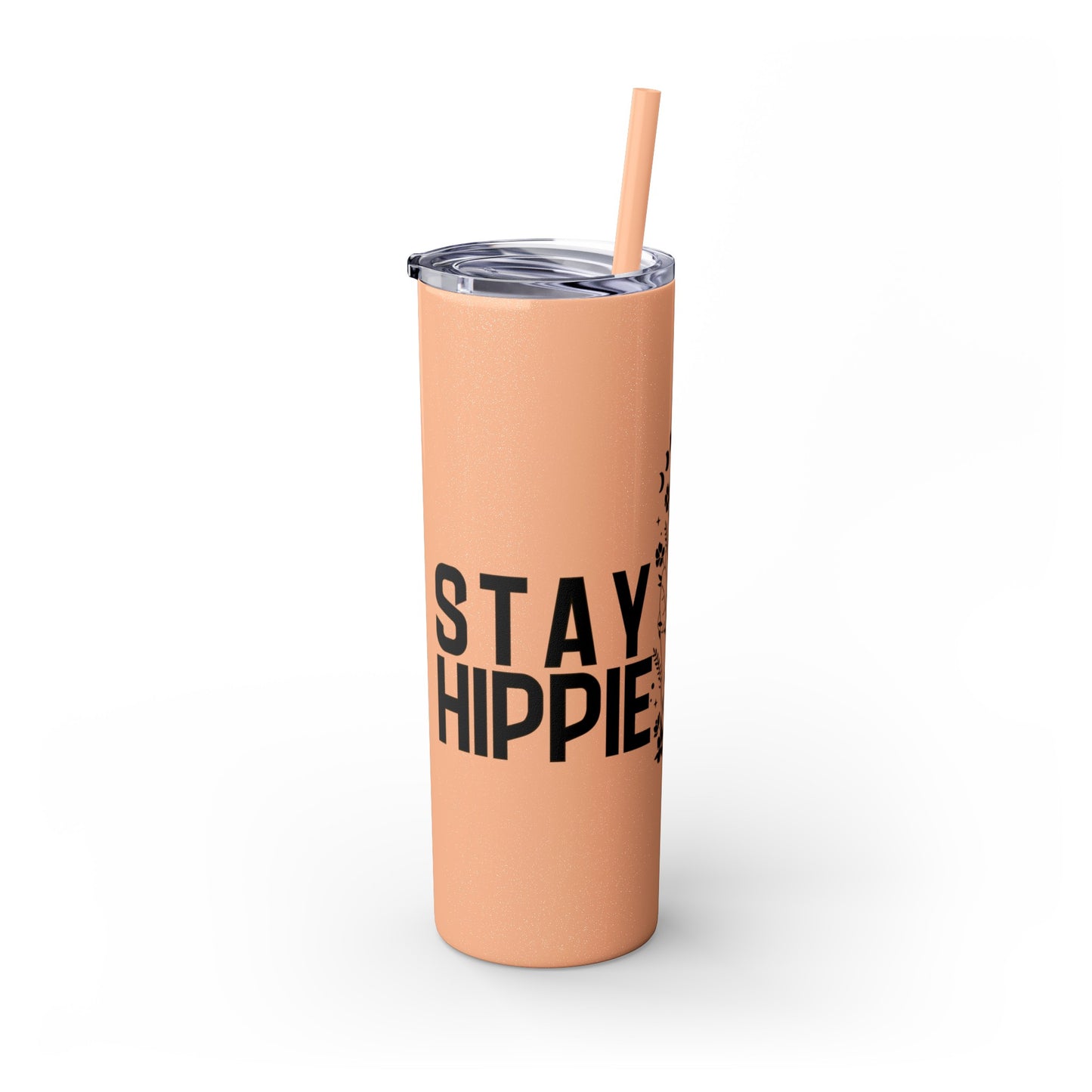 Stay Wild Hippie Child- Skinny Tumbler with Straw, 20oz