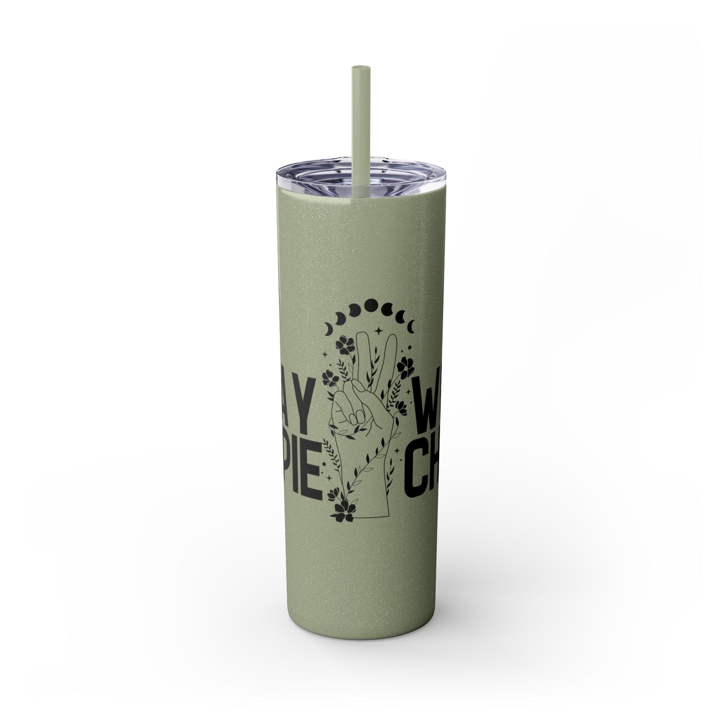 Stay Wild Hippie Child- Skinny Tumbler with Straw, 20oz