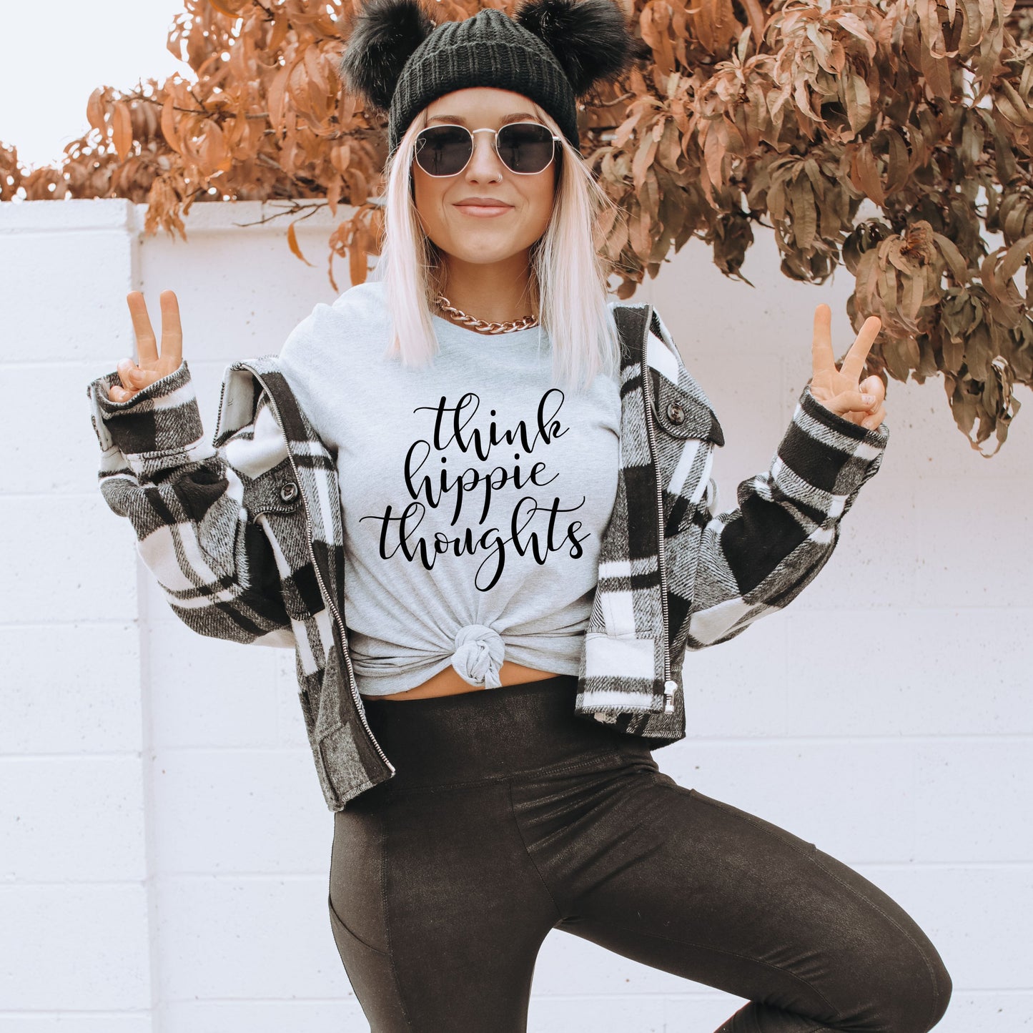 Think Hippie Thoughts Vintage Tee