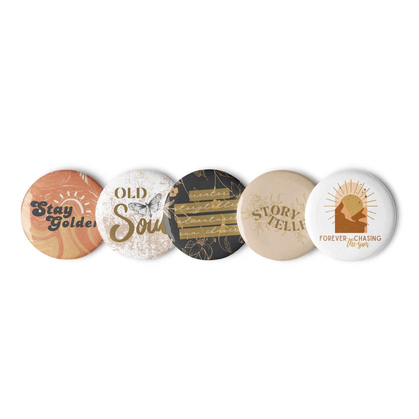 Photographer Set of 5 pin buttons