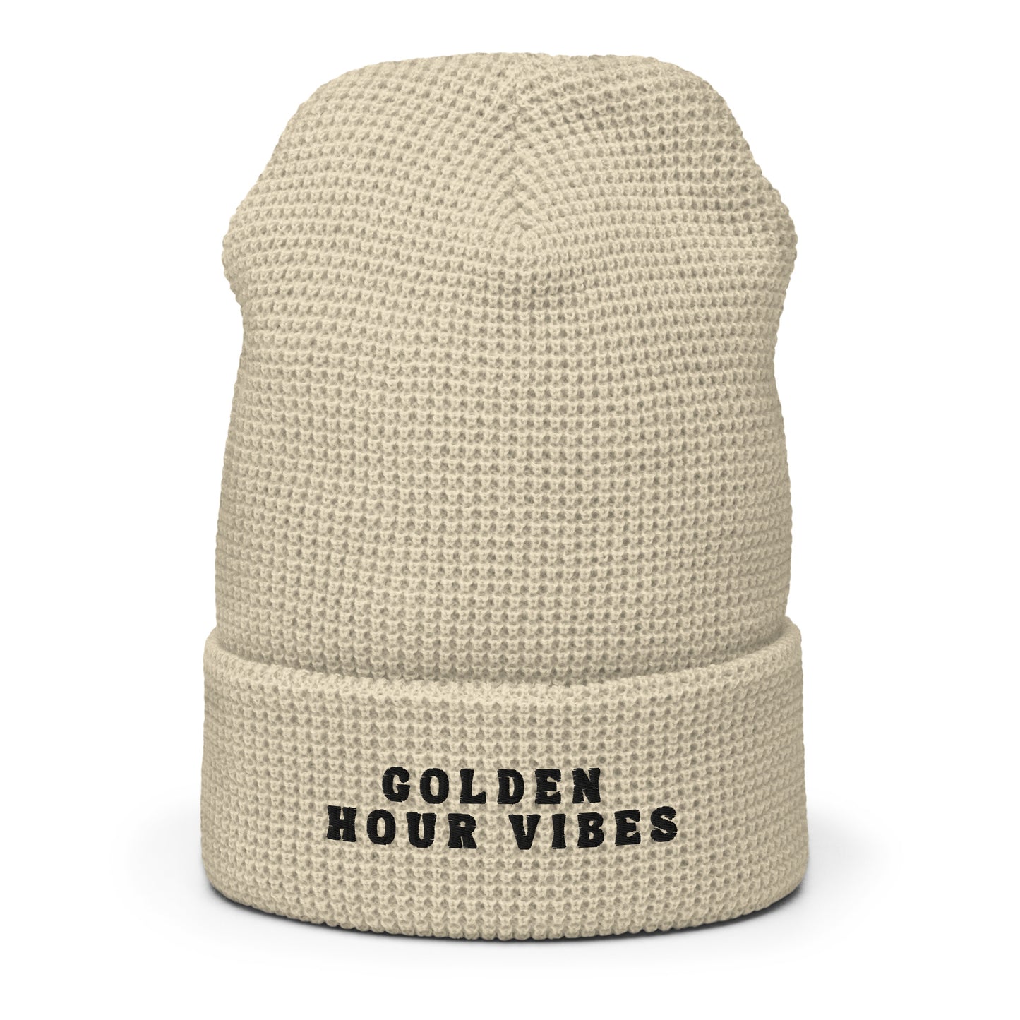 Golden Hour Vibes Embroidered Waffle beanie