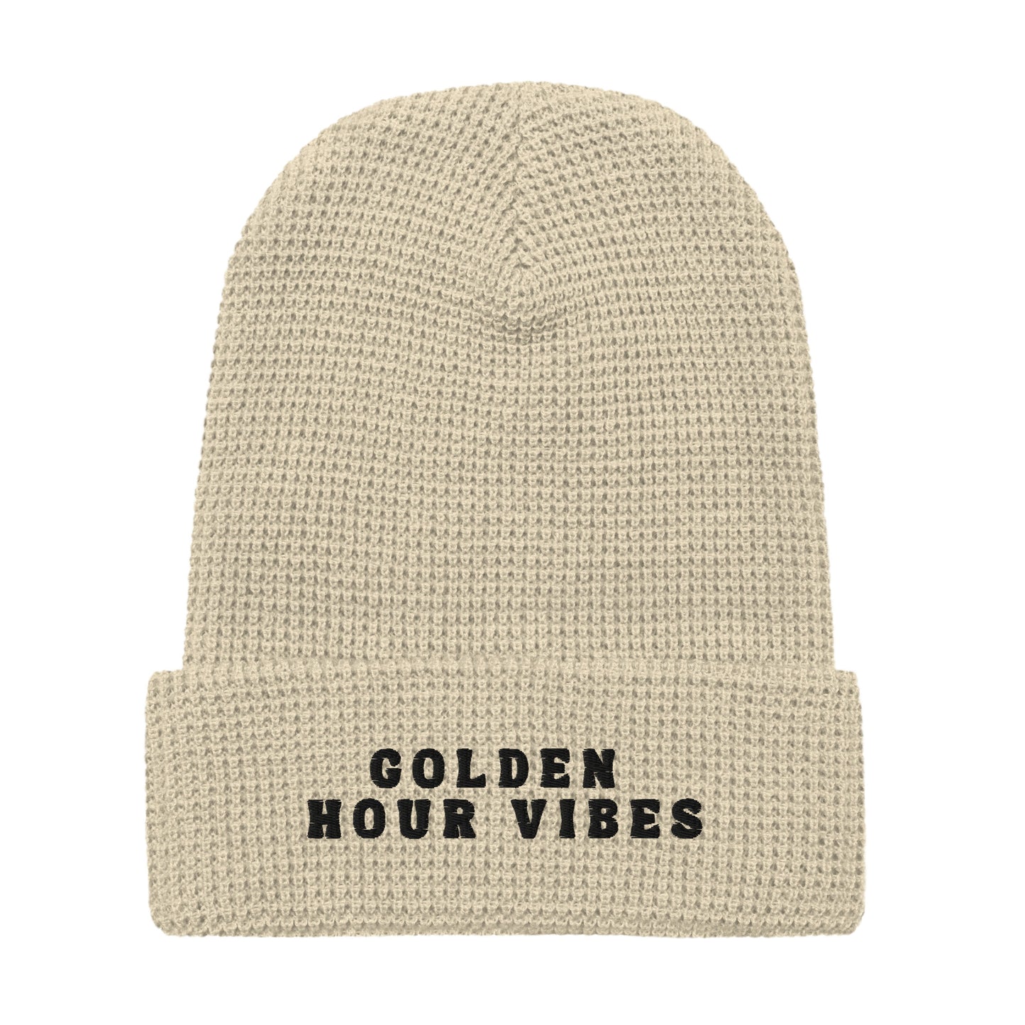 Golden Hour Vibes Embroidered Waffle beanie