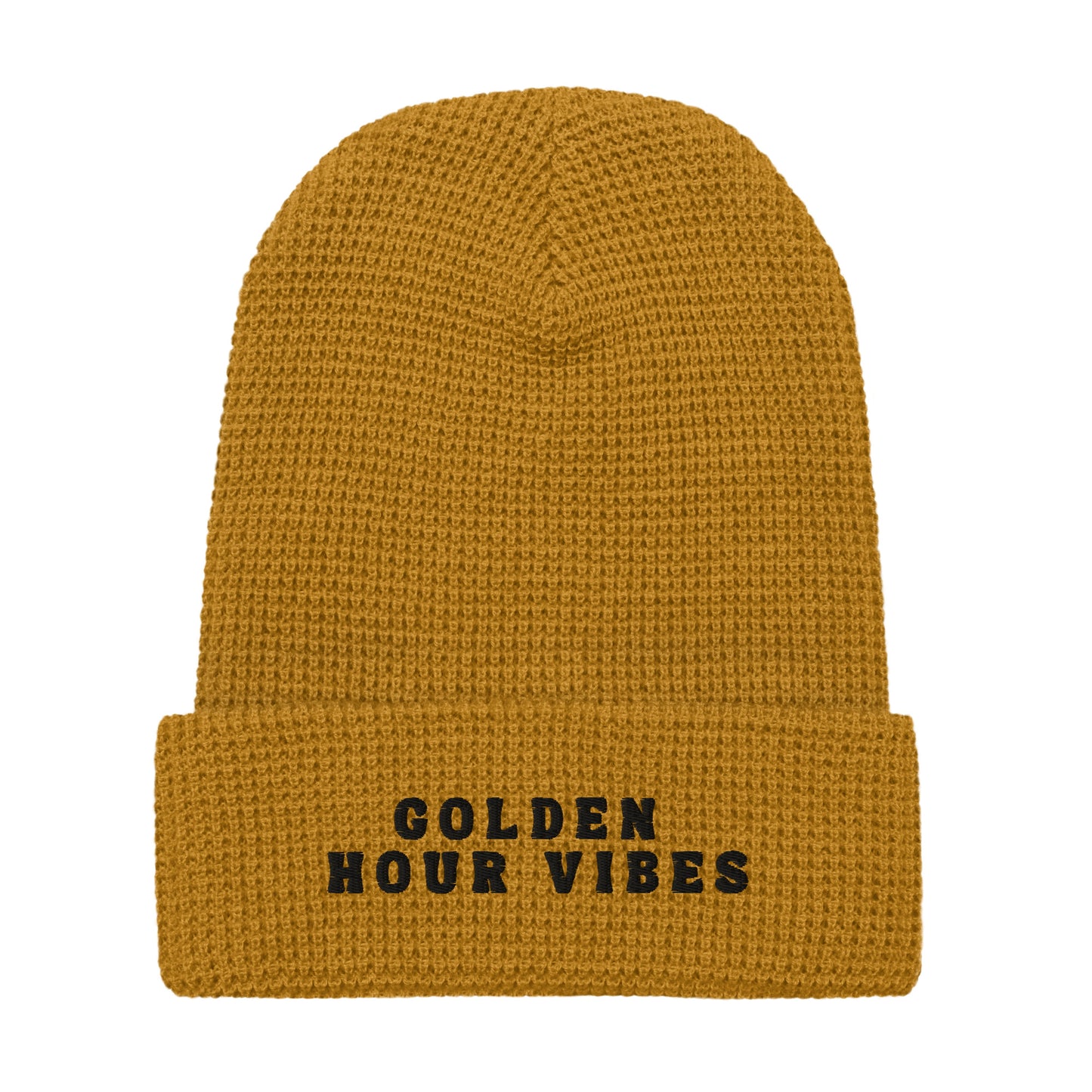 Golden Hour Vibes Embroidered Waffle beanie