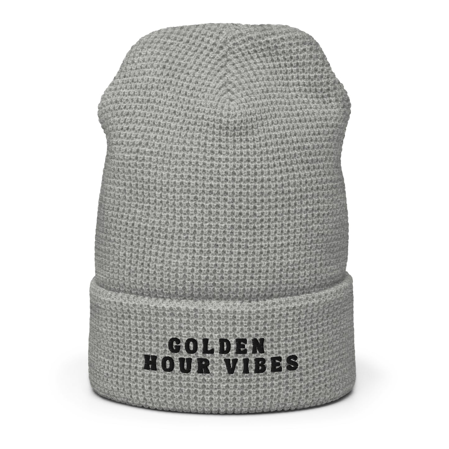 Golden Hour Vibes Embroidered Waffle beanie