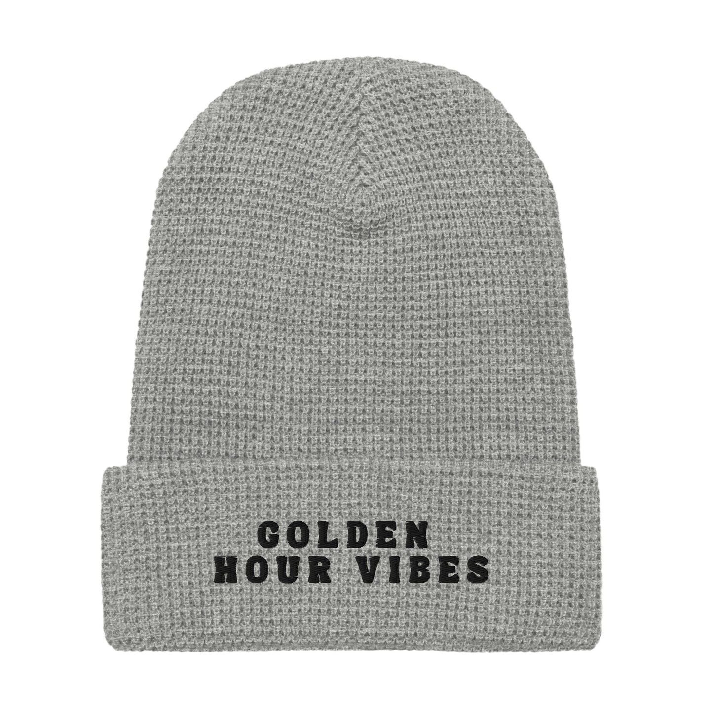 Golden Hour Vibes Embroidered Waffle beanie