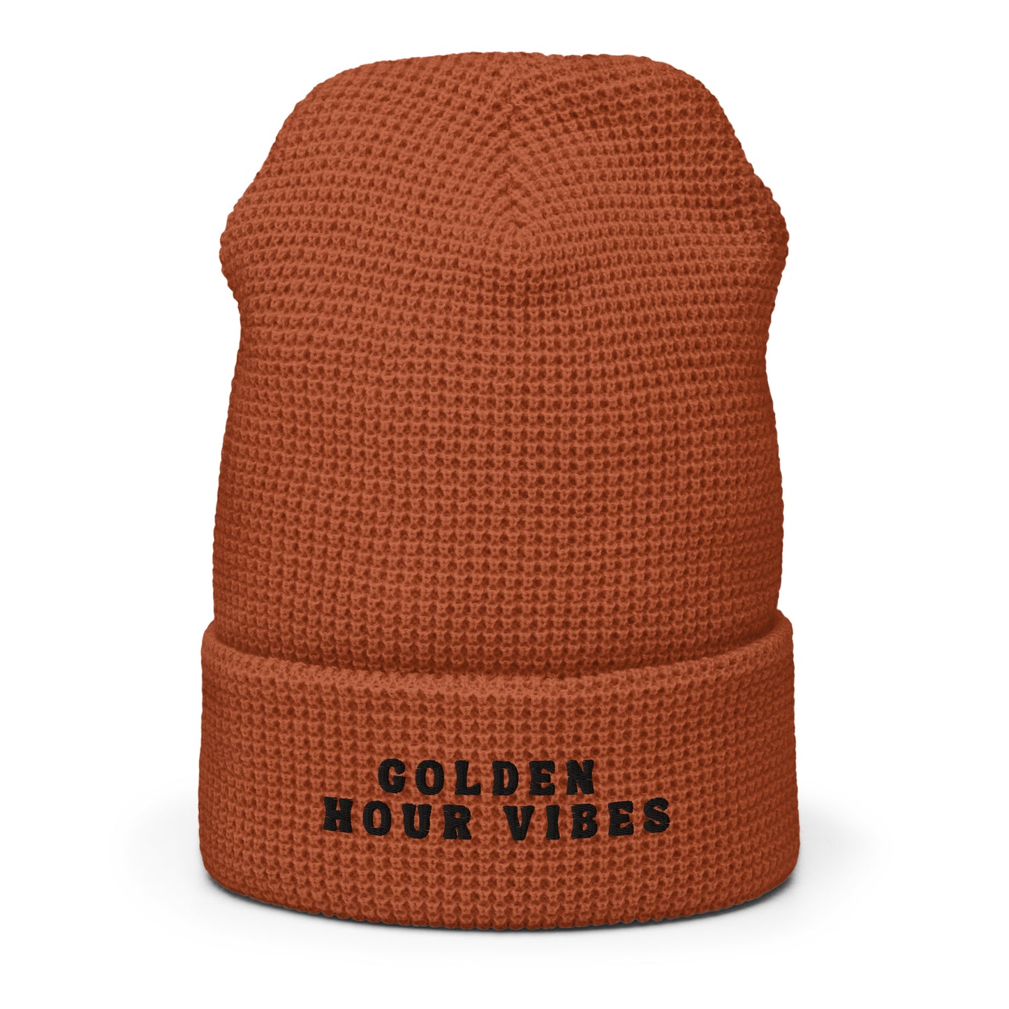 Golden Hour Vibes Embroidered Waffle beanie