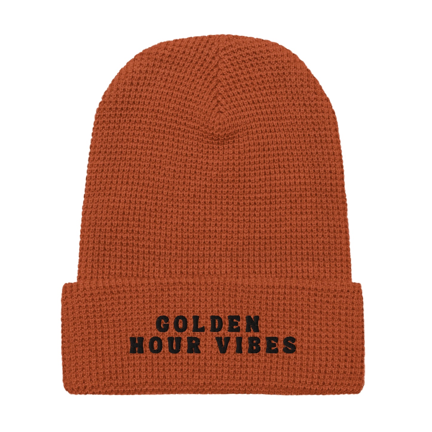Golden Hour Vibes Embroidered Waffle beanie